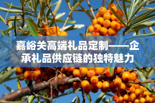 嘉峪关高端礼品定制——企承礼品供应链的独特魅力